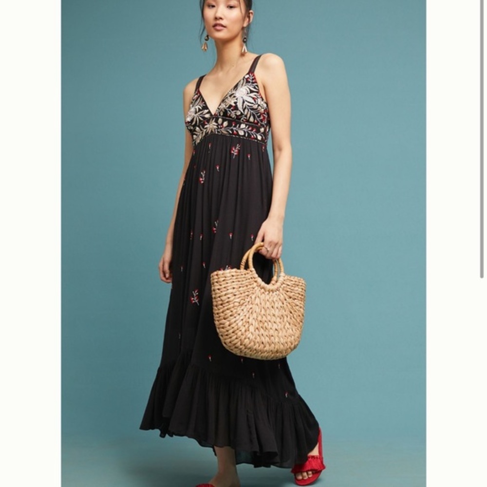 Embroidered Maxi Dress from Anthropologie